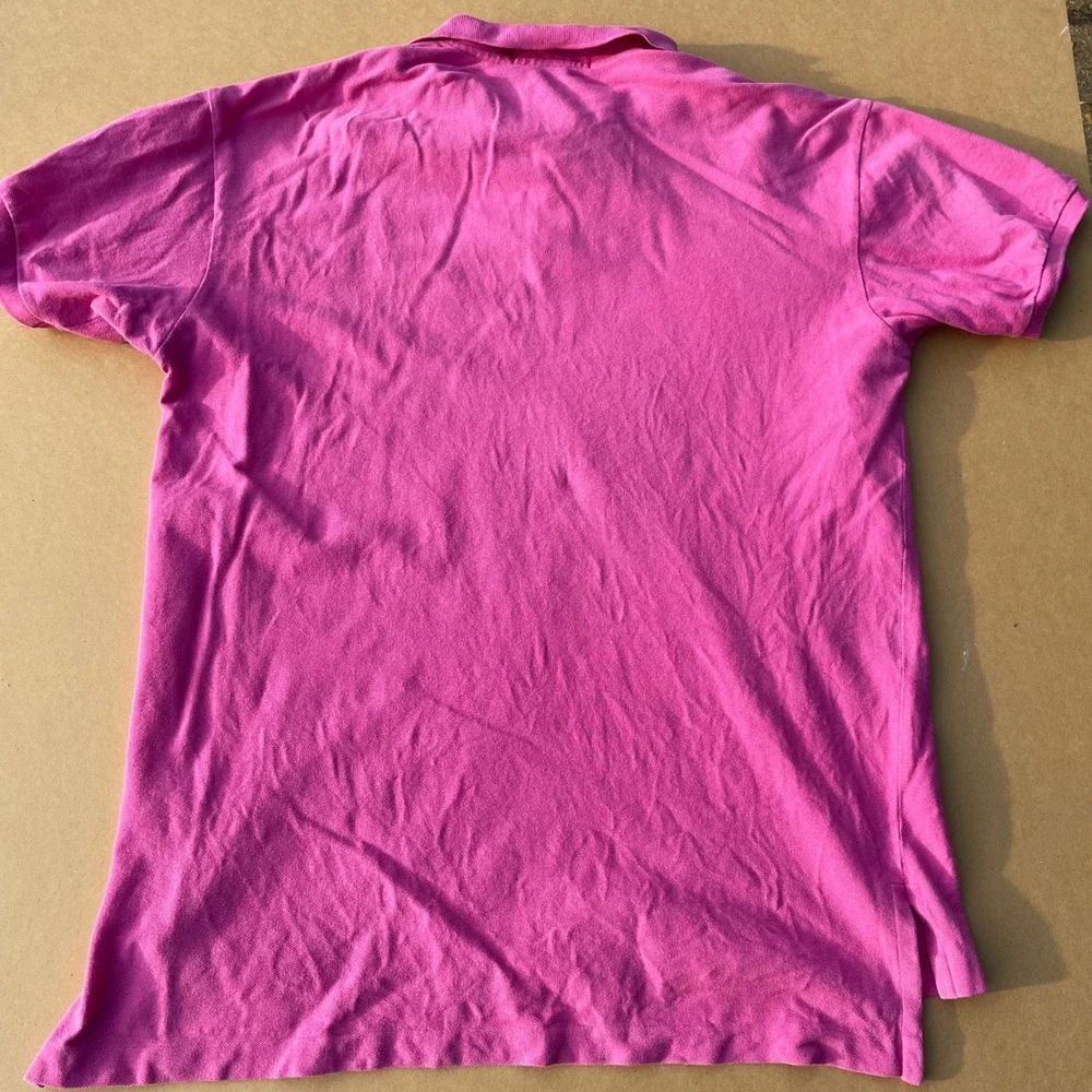 Ralph Lauren Polo Shirt Mens Size M Pink Casual Classic Fit Short Sleeve Pony